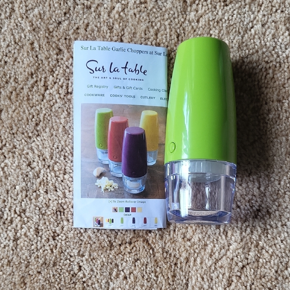 Sur La Table Lime Green Garlic Press